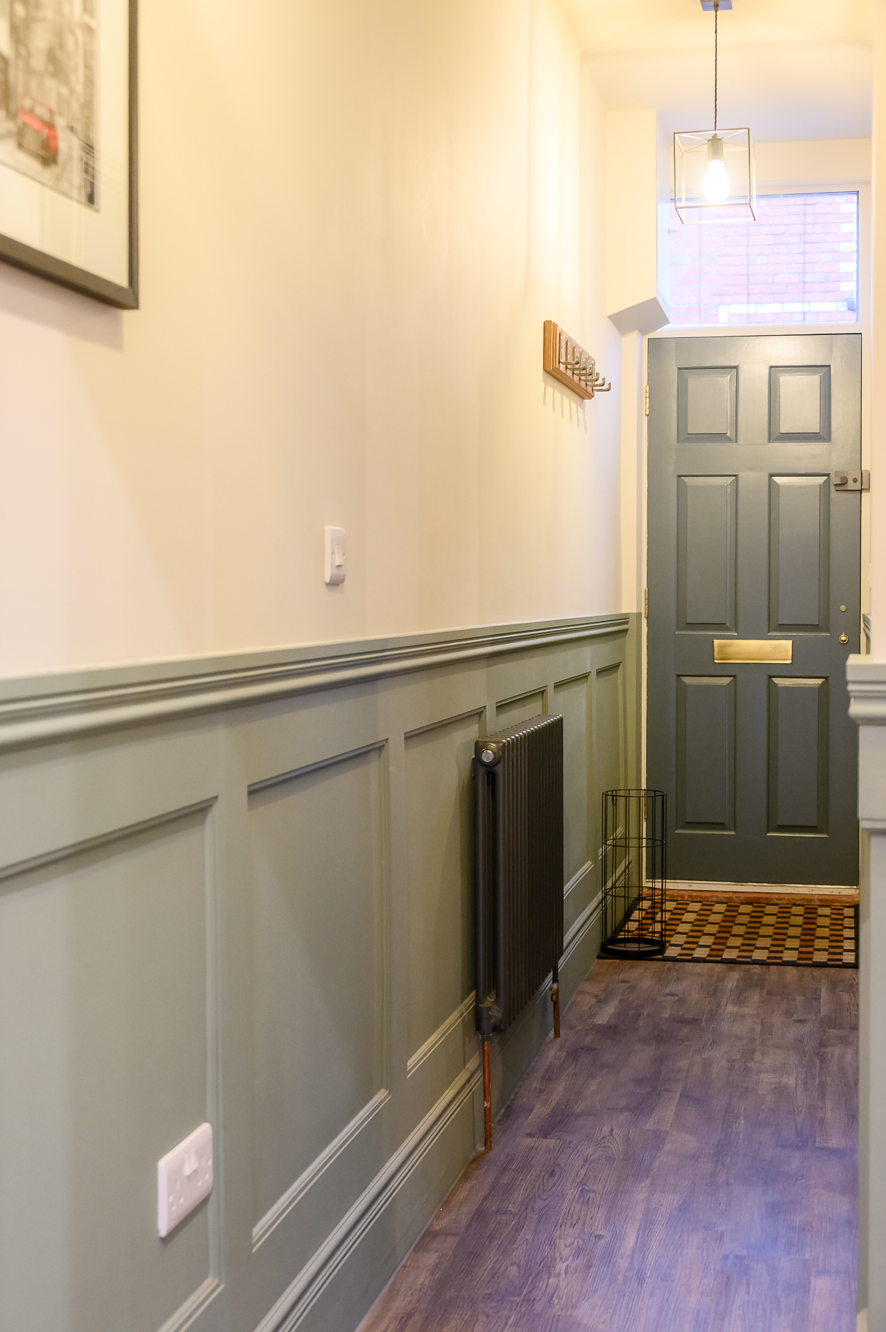 Completed hallway panelling transformation in Cambridgeshire