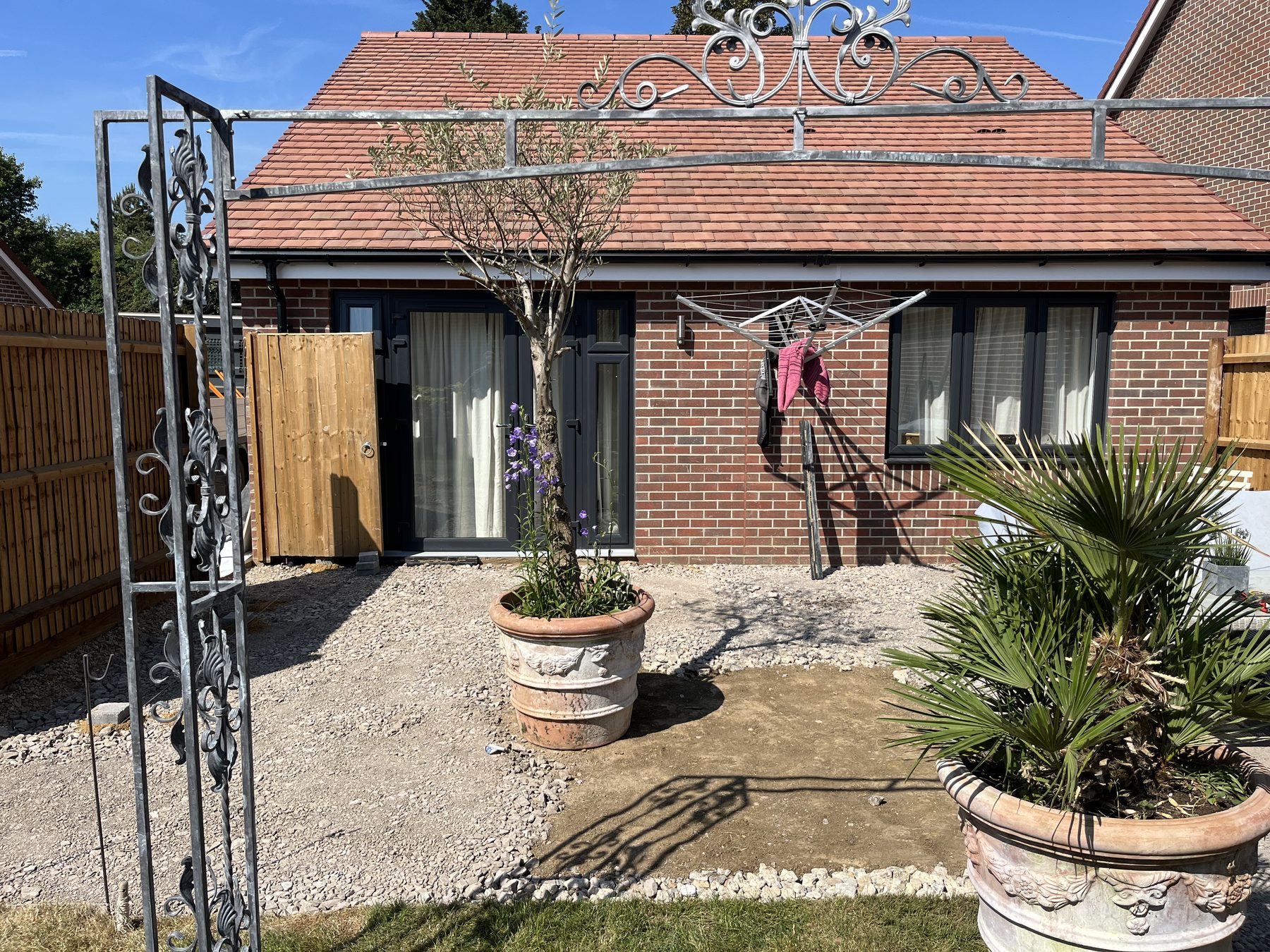 Excavation and sub base preparation for porcelain patio in Cambridgeshire